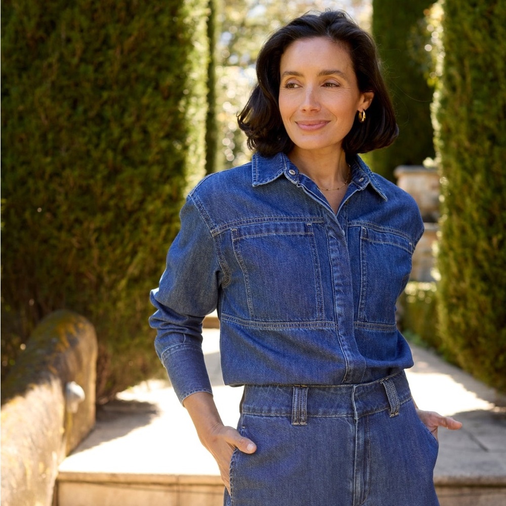 MAYE Classic Denim Button Down - Picture 3 of 11